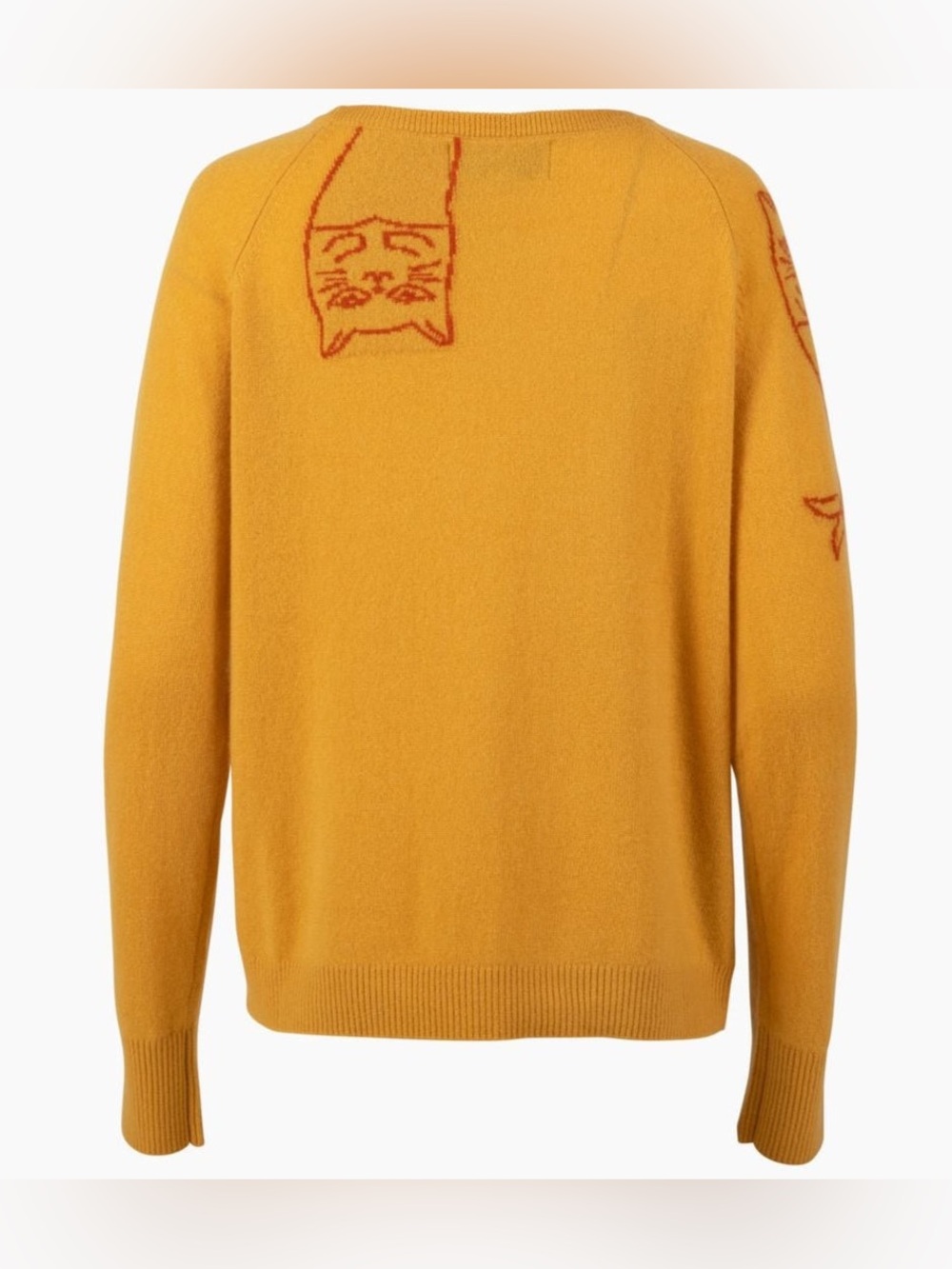 NWOT✨ Catnip + Seaweed Nipsea 100% Cashmere Cat Mermaid Sweater Marigold XS - Picture 3 of 11